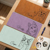 Custom Photo Desk Mat - Personalized Father's Day Birthday Gifts For Dog Cat Lovers, Dog Dad And Mom, Cat Owners - Life Is Better With Pets