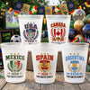 Custom International Soccer Tournament Party Cups - Personalized Birthday Gifts For Soccer Lovers, Sports Fans, Sports Lovers - The Ultimate Game Day Toast