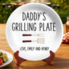 Custom Ceramic Plate - Personalized Father's Day Birthday Gifts For Dad, Grandpa - Cooking Up Good Times