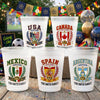 Custom International Soccer Tournament Party Cups - Personalized Birthday Gifts For Soccer Lovers, Sports Fans, Sports Lovers - Crowned With Soccer Glory