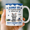 Custom 3D Inflated Effect Printed Mug - Personalized Father's Day Gifts For Dog Cat Lovers, Dog Dad And Mom, Cat Owners - The Best Therapist Has Fur