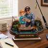 Custom Photo 2-Layered Wooden Plaque - Personalized Father's Day Fishing Gifts For Fisherman, Dad, Grandpa - Hooked On Family Time