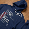 Custom T-shirt, Hoodie – Personalized Father's Day America 250th Anniversary Gifts For Dad, Grandpa – Started As Dad, Promoted To Grandpa