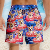 Custom Photo Tropical Hawaiian Aloha Men Beach Shorts - Personalized Summer Vacation And Travel Gifts For Dog Cat Lovers, Dog Dad And Mom, Cat Owners - Home of the Paws
