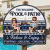 Custom Wood Sign - Personalized Summer Vacation And Travel Gifts For Husband And Wife, Him And Her - Our Favorite Coastal Escape