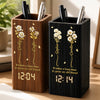 Custom Pen Holder With Clock - Personalized Best Friend Birthday Gifts For Women, Besties, Sisters, BFF - Blessed With True Sisterhood