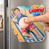 Custom Photo Dad Bod Belly Squishy Acrylic Fridge Magnet – Personalized Father's Day Funny Gifts For Dad, Grandpa – The Legend Has Retired
