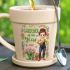 Custom Plant Pot Ceramic Mug - Personalized Birthday Garden Gifts For Gardeners - Master Of The Little Backyard