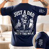 Custom Back Printed Shirt - Personalized Father's Day Birthday Gifts For Dad, Grandpa - Just A Dad
