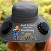 Custom Hat With Fans Solar Power - Personalized Birthday Garden Gifts For Gardeners - Her Happy, Blooming Green World