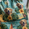 Custom Photo Tropical Hawaiian Aloha Men Beach Shorts - Personalized Summer Vacation And Travel Gifts For Dog Cat Lovers, Dog Dad And Mom, Cat Owners - Starry Nights, Puppy Days