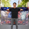 Custom Wearable Flag Cape - Personalized America 250th Anniversary Gifts For Mom, Dad, Brother, Sister, Kids - Freedom Looks Good On Us