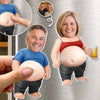 Custom Photo Squishy Acrylic Fridge Magnet - Personalized Anniversary Wedding Gifts For Husband And Wife, Him And Her - Official Belly Appreciation Club