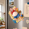 Custom Photo Dad Bod Belly Squishy Acrylic Fridge Magnet – Personalized Father's Day Funny Gifts For Dad, Grandpa – Vacation Mode