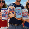 Custom Leather Can Cooler - Personalized America 250th Anniversary Gifts For Mom, Dad, Brother, Sister, Kids - Freedom Lives Here