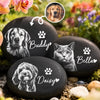 Custom Photo Printed Rock - Personalized Pet Memorial Gifts For Dogs, Cats - Gone But Never Forgotten