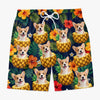 Custom Photo Tropical Hawaiian Aloha Men Beach Shorts - Personalized Summer Vacation And Travel Gifts For Dog Cat Lovers, Dog Dad And Mom, Cat Owners - Sunshine And Wagging Tails