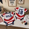 Custom USA 2026 Baby Jersey Bodysuit
- Personalized Baby Shower, Gender Reveal Gifts For New Moms, New Dads, Soccer Lovers - Future Soccer Star In Training