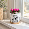 Custom Photo Home Decor Ceramic Plant Pot - Personalized Pet Memorial Sympathy Gifts For Dogs, Cats - Forever Loved Never Forgotten