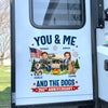 Custom RV Decal - Personalized America 250th Anniversary, Camping Gifts for Campers, Husband And Wife, Dog Lovers - Furry Camping Crew