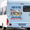 Custom RV Decal - Personalized America 250th Anniversary, Camping Gifts for Campers, Husband And Wife, Dog Lovers - Furry Camping Crew