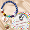 Custom Photo Rainbow Bridge Bracelet - Personalized Pet Memorial Sympathy Gifts For Dogs, Cats - Loved Within My Heart