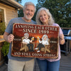Custom Home Decor Metal Sign - Personalized Anniversary Wedding Gifts For Husband And Wife, Him And Her - Driving Each Other Crazy