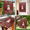 Custom Home Decor Metal Sign - Personalized Birthday Gifts For Dog Lovers, Dog Dad And Mom - Protected By Furry Chaos