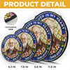 Custom Photo Stained Glass Window Hanging Suncatcher - Personalized Memorial Sympathy Gifts For Loss Of Mom, Dad - Always With Us In Spirit
