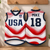 Custom USA World Football Pet Jersey - Personalized Birthday Gifts For Football Dog Cat Lovers, Dog Dad And Mom, Cat Owners - Furry Patriot On The Field