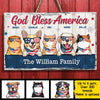 God Bless America - 4th Of July Funny Personalized Pet Rectangle Sign