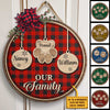 Happy Christmas With Our Family - Personalized Door Sign