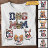 Dog Mom American Leopard - Gift For 4th Of July, Personalized Unisex T-Shirt