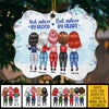 Life Is Better With Sisters - Personalized Custom Benelux Shaped Wood Christmas Ornament