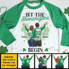 The Shenanigans Will Begin - Gift For Couples, Husband Wife, Personalized St. Patrick's Day Unisex Raglan Shirt