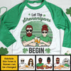 Let's Begin The Shenanigans - Gift For Couples, Husband Wife, Personalized St. Patrick's Day Unisex Raglan Shirt