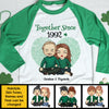 We've Been Together For Years - Gift For Couples, Husband Wife, Personalized St. Patrick's Day Unisex Raglan Shirt