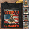 The Only Thing I Love More Than Being A Veteran Is Being A Grandpa - Gift For 4th Of July - Personalized Unisex T-Shirt