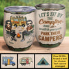 Camping Partners For Life - Gift For Camping Couples, Husband Wife, Personalized Wine Tumbler