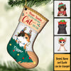 I've Been A Very Good Cat - Dear Santa, Happy Christmas - Personalized Custom Stocking Shaped Wood Christmas Ornament