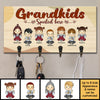 Our Dynamic Grandkids Spoiled Here - Personalized Key Hanger, Key Holder - Gift For Couples, Husband Wife