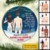 Putting It All Behind Us - Gift For Couples, Husband Wife, Personalized Custom Round Shaped Wood Christmas Ornament