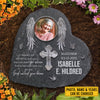 It Broke My Heart To Lose You But You Didn't Go Alone - Personalized Memorial Stone, Human Grave Marker - Upload Image, Memorial Gift, Sympathy Gift