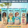 Time For Vitamin Sea - Personalized Skinny Tumbler - Gift For Bestie