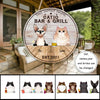 Catio Bar & Grill - Funny Personalized Cat Door Sign