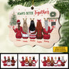 Always Better Together - Personalized Custom Benelux Shaped Wood Christmas Ornament
