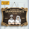 The World's Best Grandparents Live Here - Personalized Shaped Door Sign