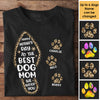 Happy Mother's Day To The Best Dog Mom Paw Print - Gift For Mother's Day - Personalized Unisex T-Shirt, Hoodie
