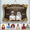 The World's Best Grandparents Live Here - Personalized Shaped Door Sign