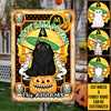 A Wonderful Halloween With Your Cat - Personalized Metal Sign